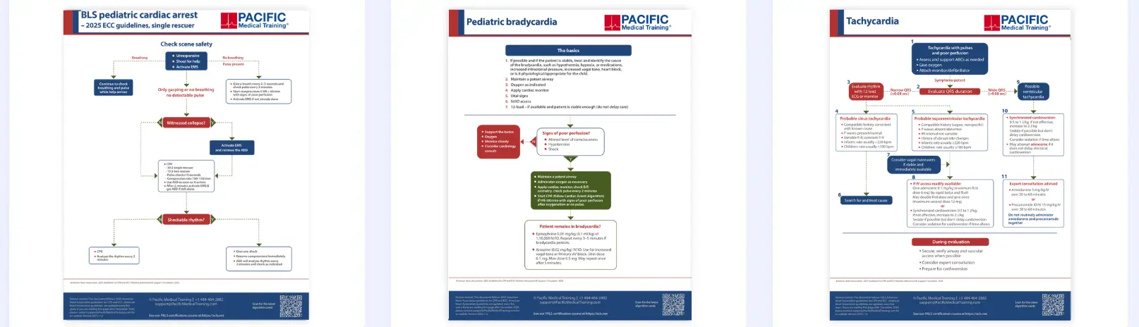 ACLS certification ACS algorithm excerpt